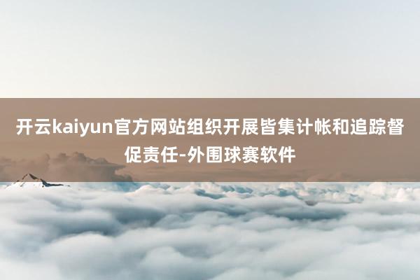 开云kaiyun官方网站组织开展皆集计帐和追踪督促责任-外围球赛软件