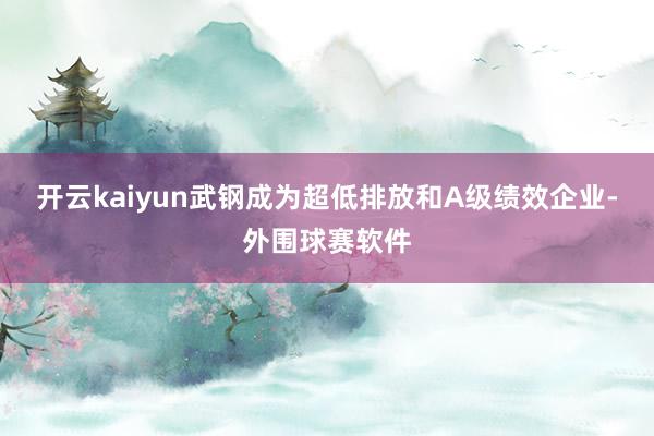 开云kaiyun武钢成为超低排放和A级绩效企业-外围球赛软件