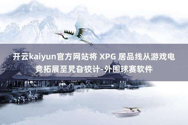 开云kaiyun官方网站将 XPG 居品线从游戏电竞拓展至旯旮狡计-外围球赛软件