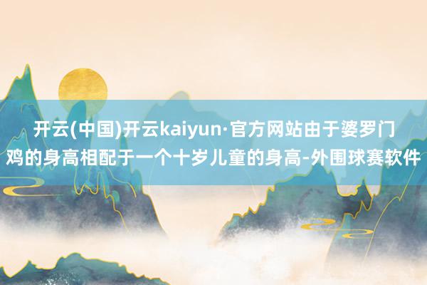 开云(中国)开云kaiyun·官方网站由于婆罗门鸡的身高相配于一个十岁儿童的身高-外围球赛软件