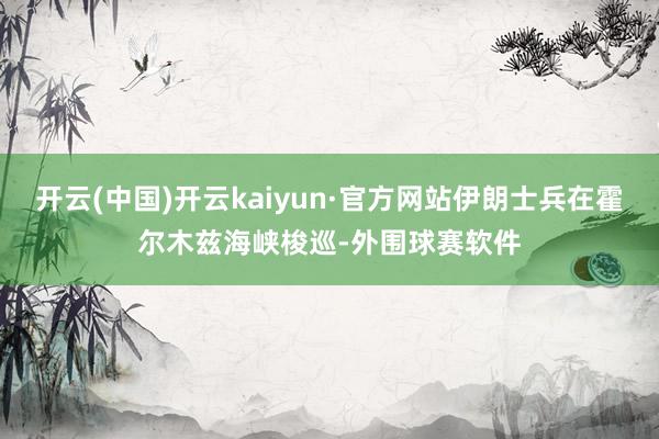 开云(中国)开云kaiyun·官方网站伊朗士兵在霍尔木兹海峡梭巡-外围球赛软件