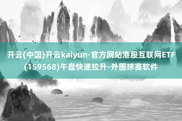 开云(中国)开云kaiyun·官方网站港股互联网ETF(159568)午盘快速拉升-外围球赛软件