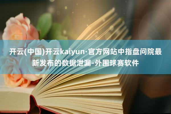 开云(中国)开云kaiyun·官方网站中指盘问院最新发布的数据泄漏-外围球赛软件