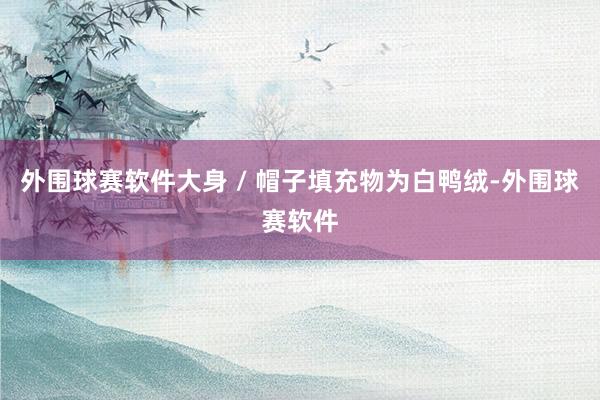外围球赛软件大身 / 帽子填充物为白鸭绒-外围球赛软件